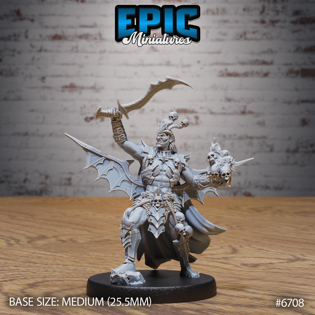 Necro Orc Option #6708 front DND miniature Lich Lords Crypt 16k resin