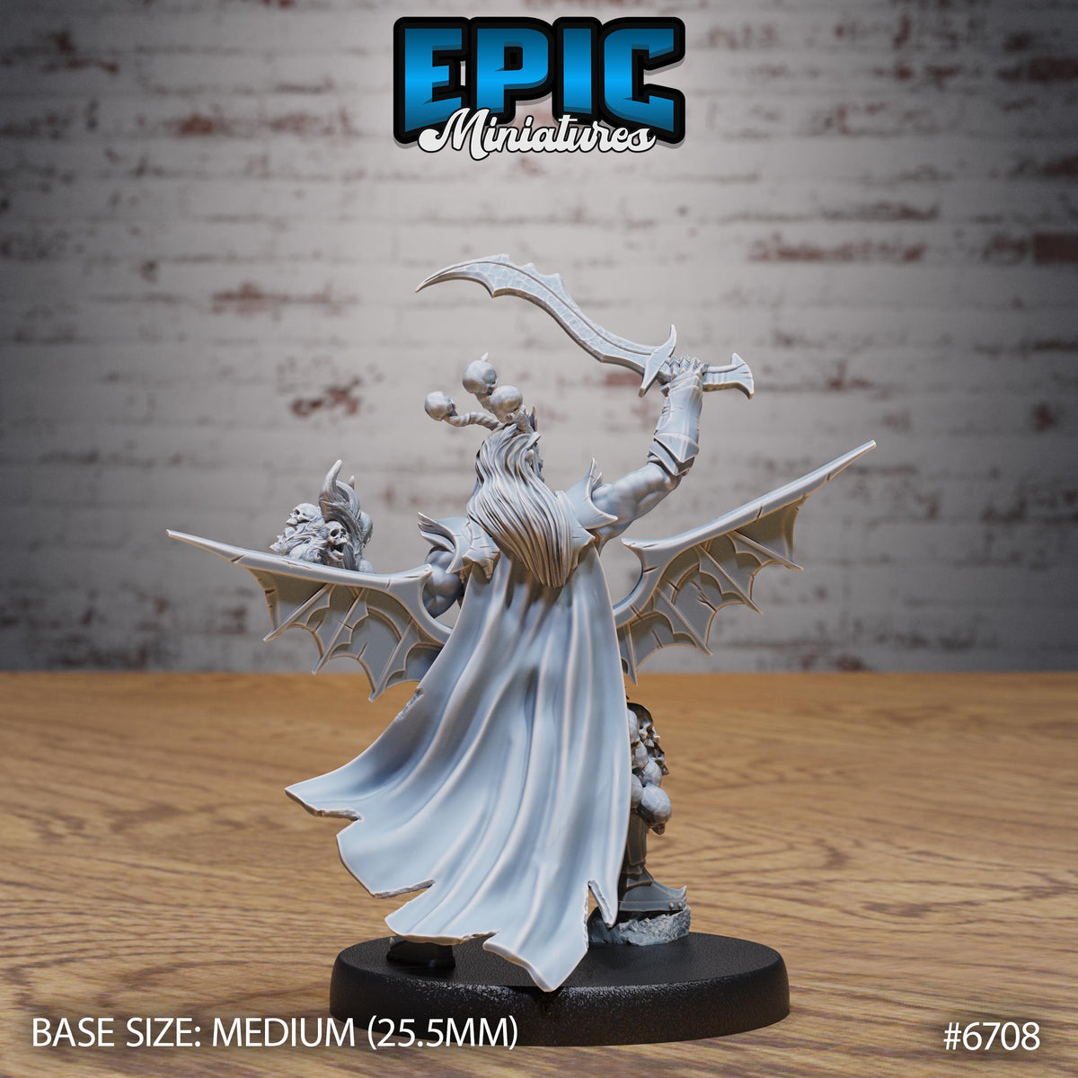 Necro Orc Option #6708 back DND miniature Lich Lords Crypt 16k resin