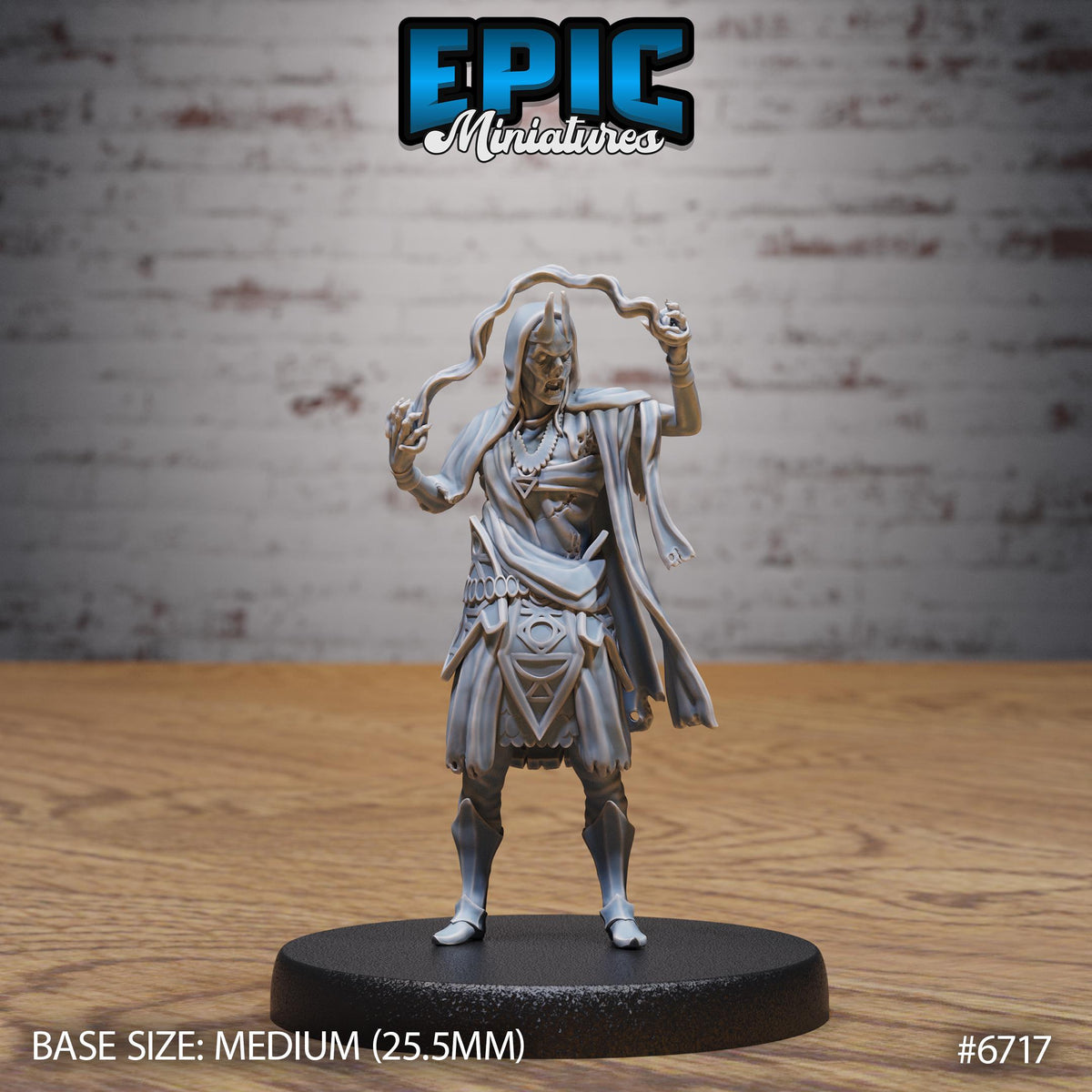 Novice Lich Option #6717 front DND miniature Lich Lords Crypt 16k resin