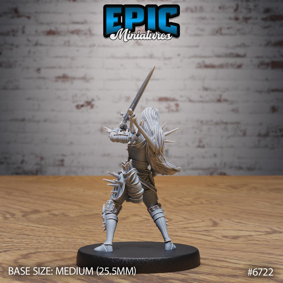 Wight Warrior Option #6722 back DND miniature Lich Lords Crypt 16k resin