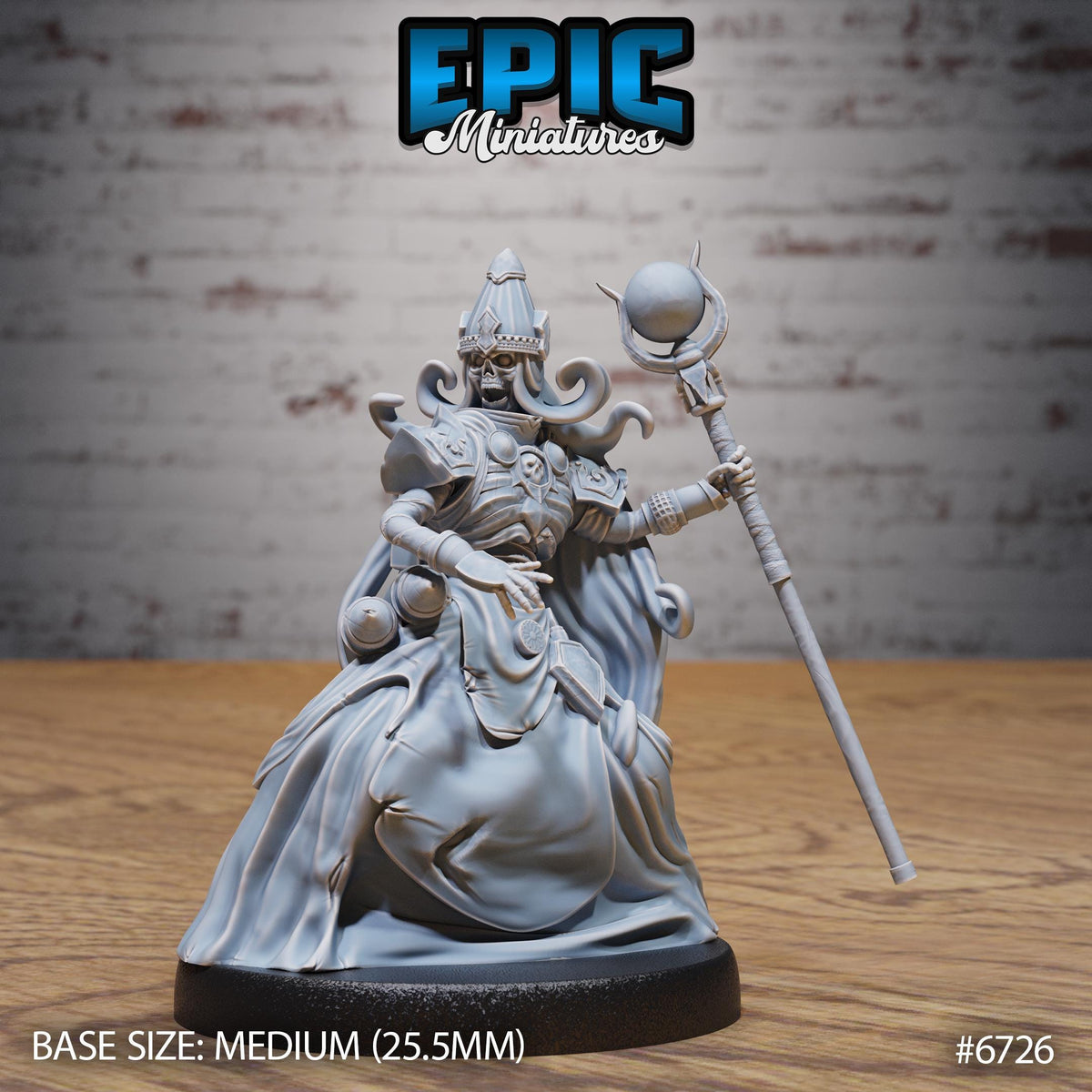 Experienced Lich Option #6726 front DND miniature Lich Lords Crypt 16k resin