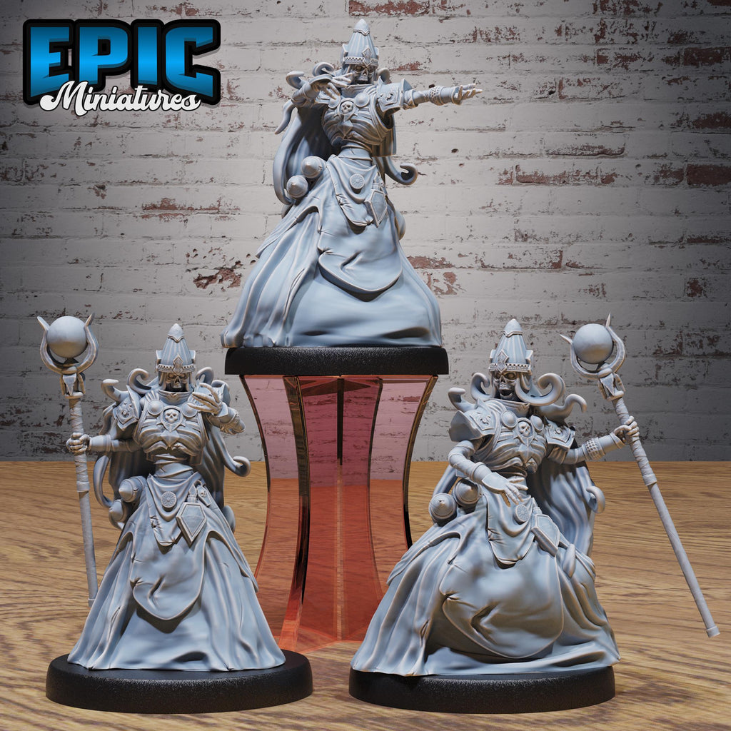 Experienced Lich Set of 3 DND miniatures group photo Lich Lords Crypt