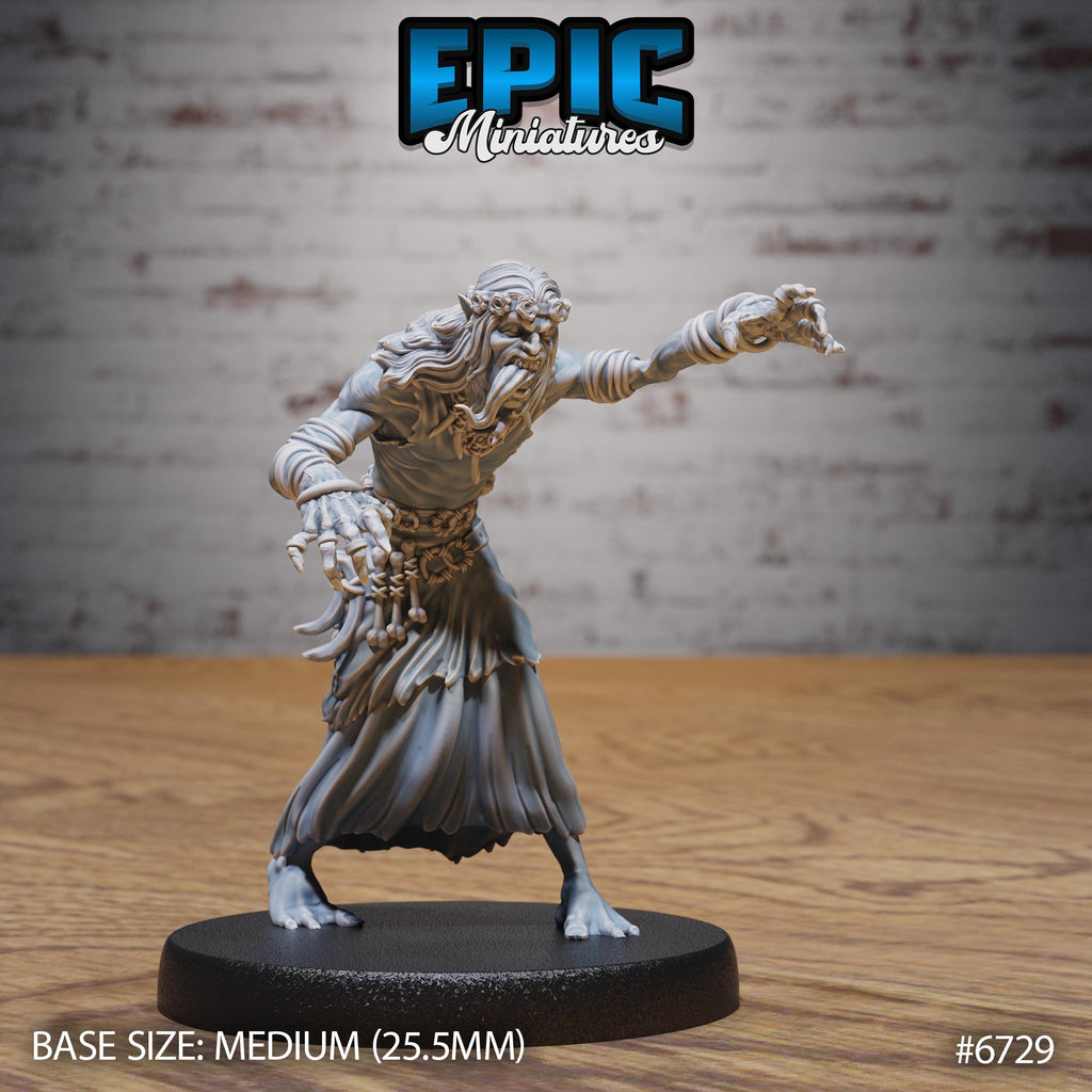 Ghoul Gravecaller Option #6729 front DND miniature Lich Lords Crypt 16k resin
