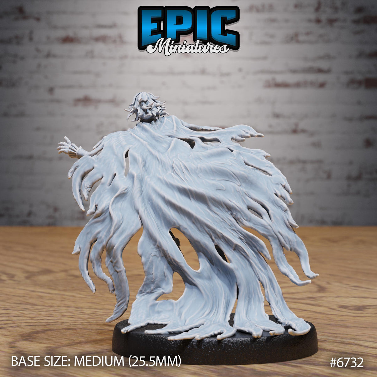 Shattered Ghost Option #6732 back DND miniature Lich Lords Crypt 16k resin