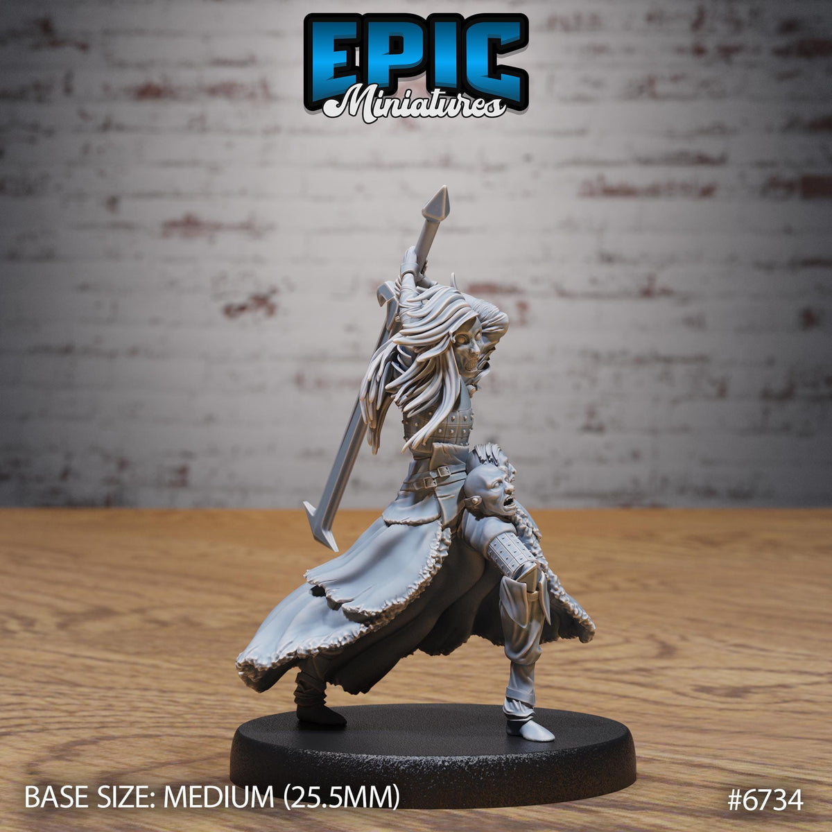 Revenant Headhunter Option #6734 front DND miniature Lich Lords Crypt 16k resin