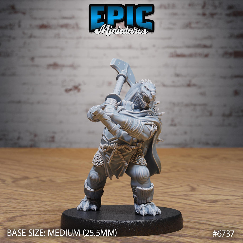Turtlefolk Grave Robber Option #6737 front DND miniature Lich Lords Crypt 16k resin