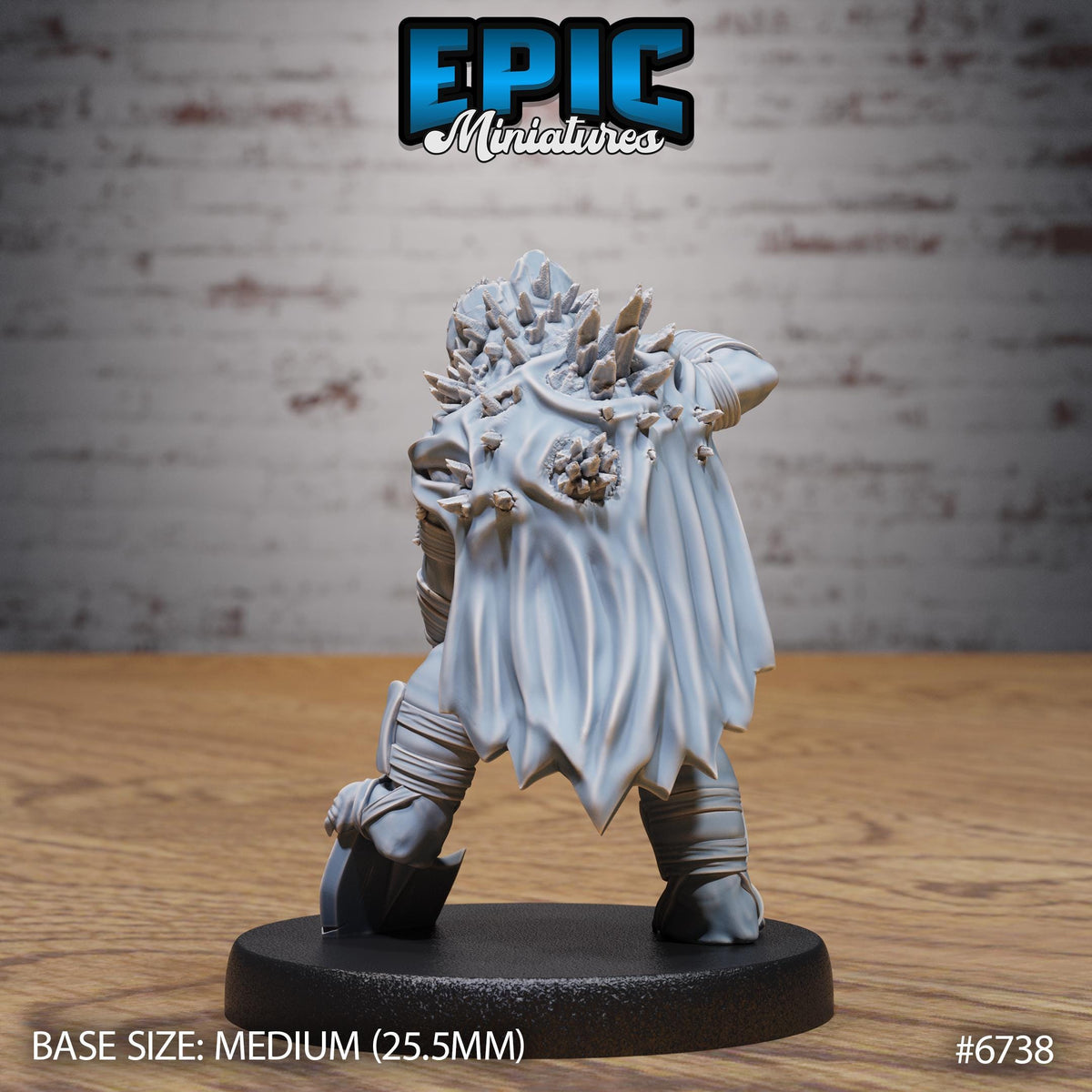 Turtlefolk Grave Robber Option #6738 back DND miniature Lich Lords Crypt 16k resin