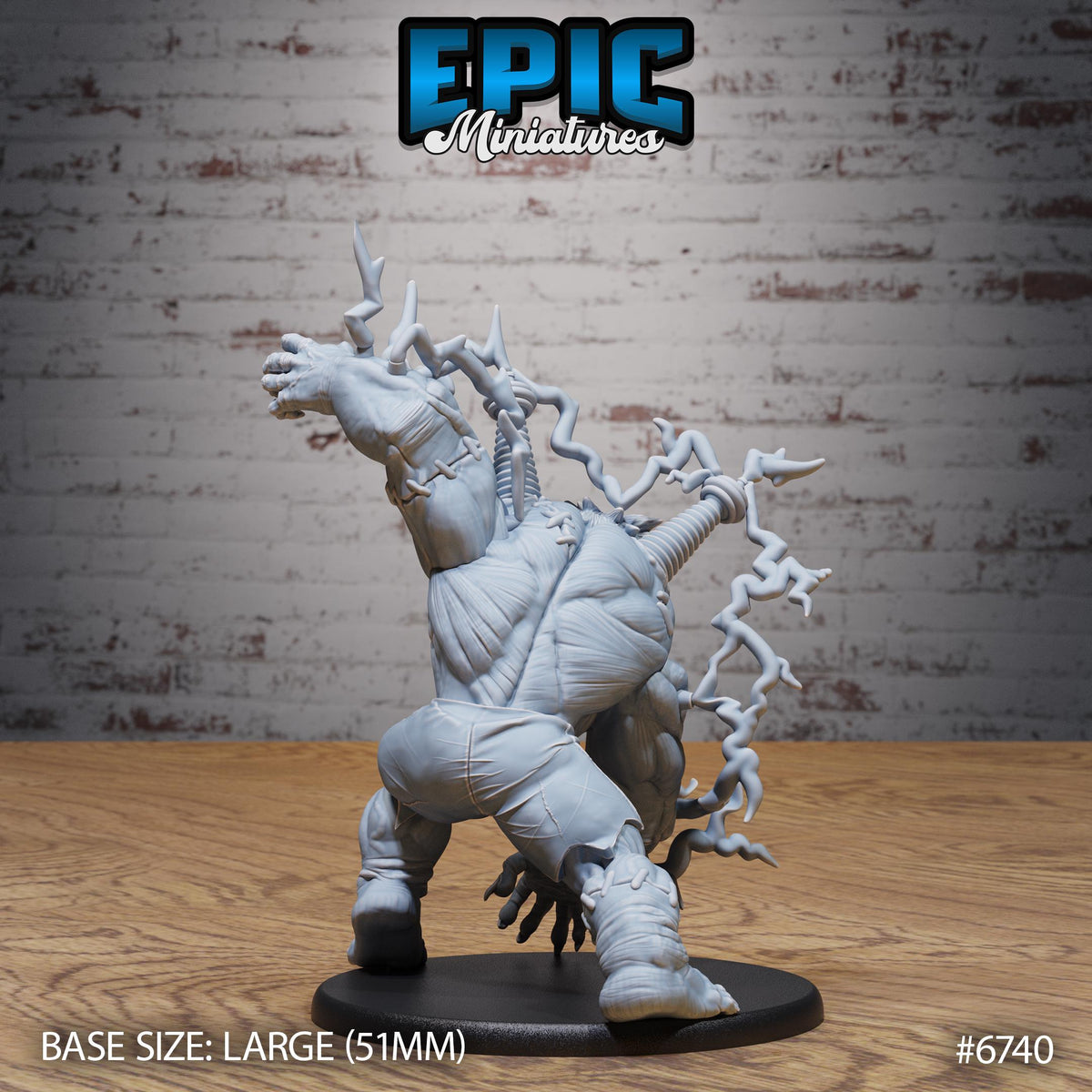 Electric Frankenstein Option #6740 back DND miniature Lich Lords Crypt 16k resin