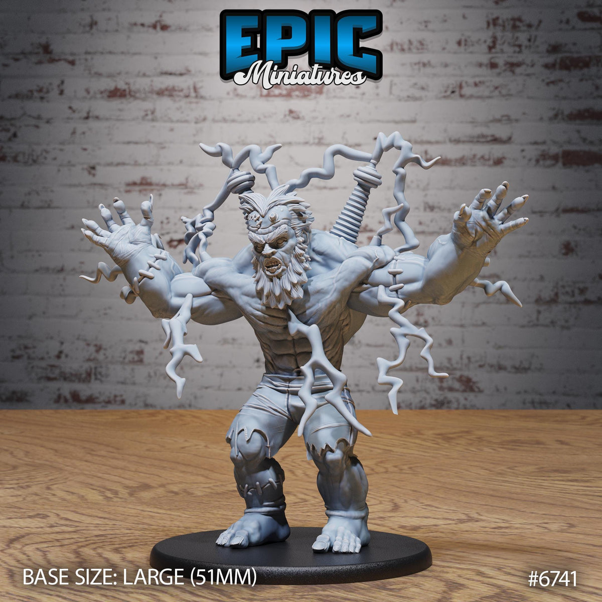 Electric Frankenstein Option #6741 front DND miniature Lich Lords Crypt 16k resin