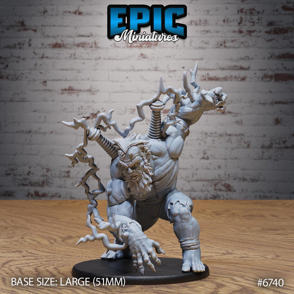 Electric Frankenstein Option #6740 front DND miniature Lich Lords Crypt 16k resin
