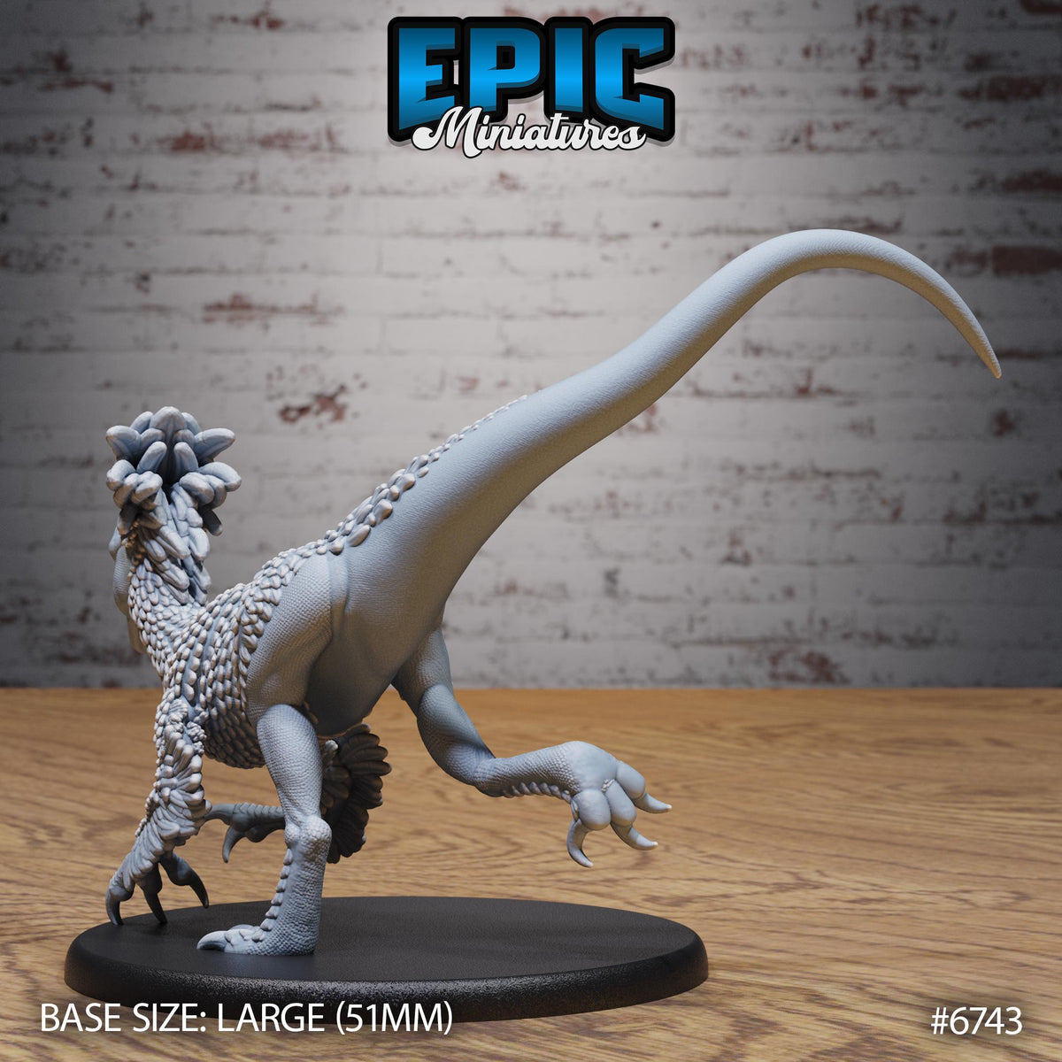 Raptor Option #6743 back DND miniature Primal Jungle 16k resin