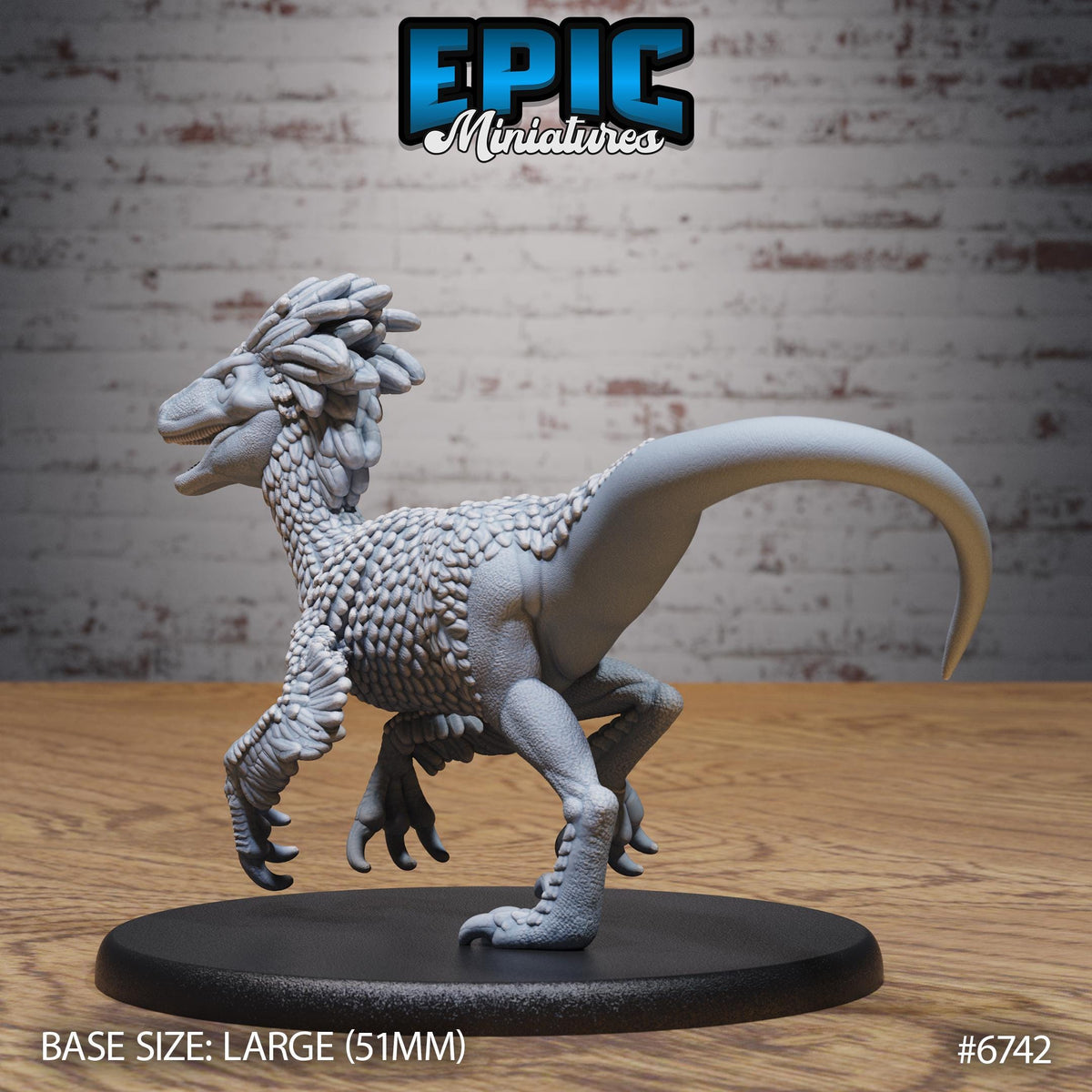 Raptor Option #6742 back DND miniature Primal Jungle 16k resin