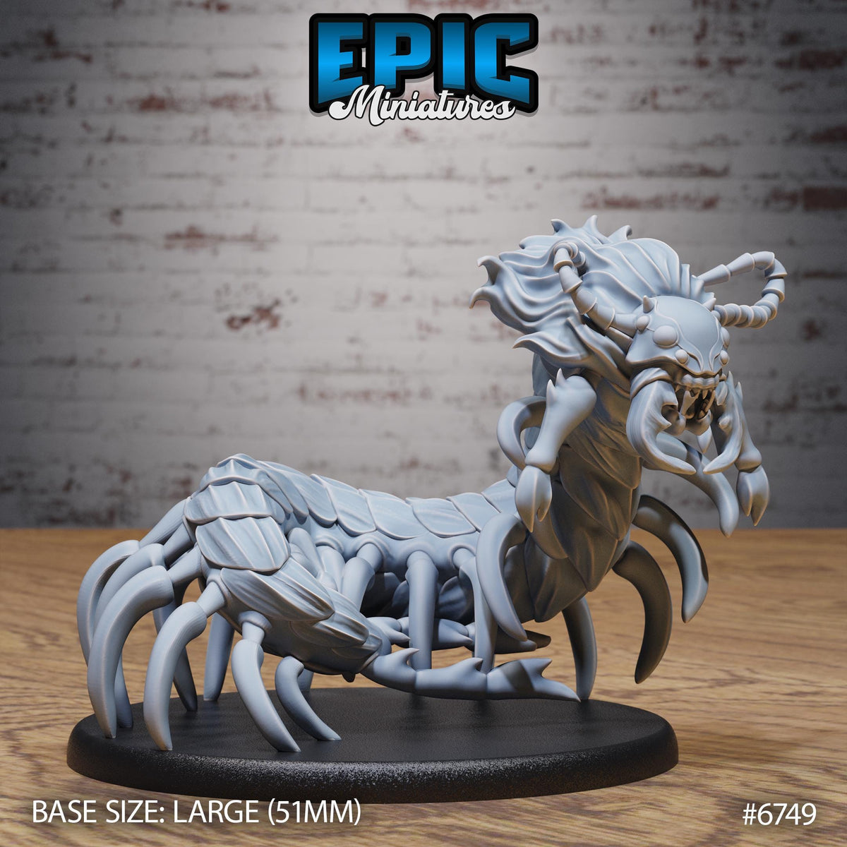 Primal Centipede Option #6749 front DND miniature Primal Jungle 16k resin
