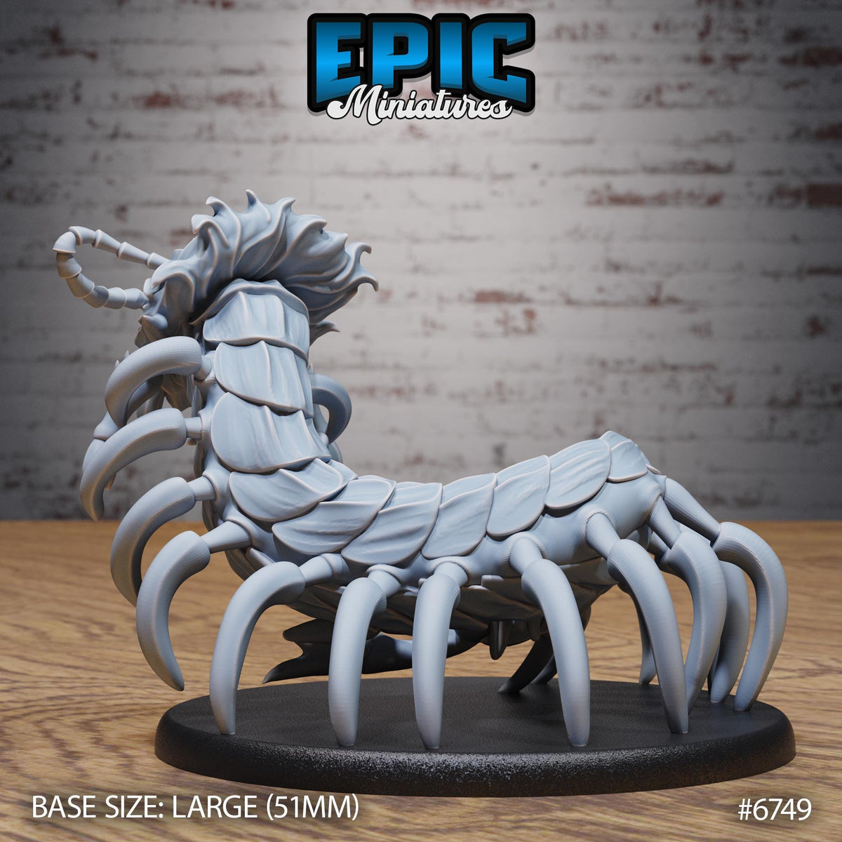 Primal Centipede Option #6749 back DND miniature Primal Jungle 16k resin