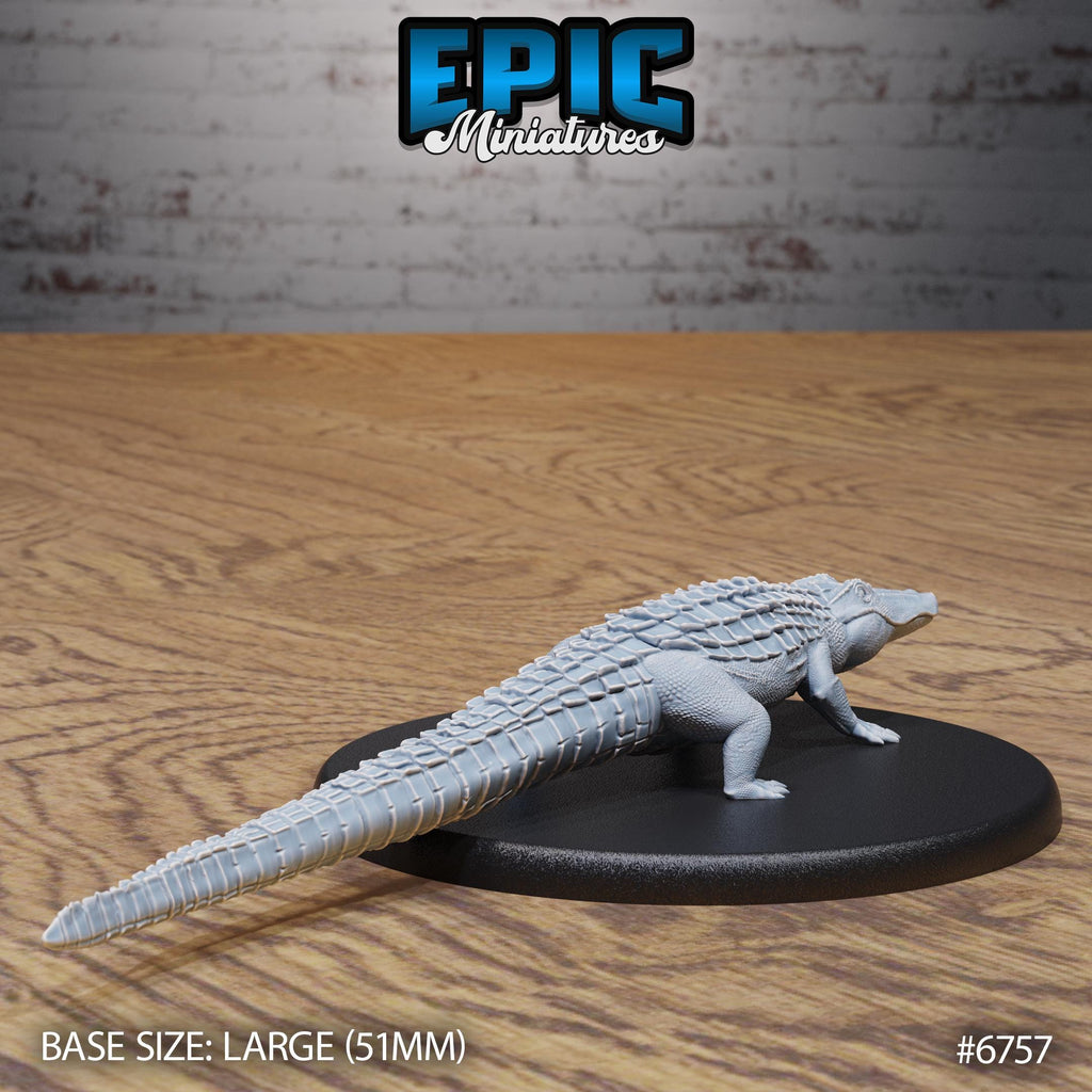 Alligator Option #6757 back DND miniature Primal Jungle 16k resin