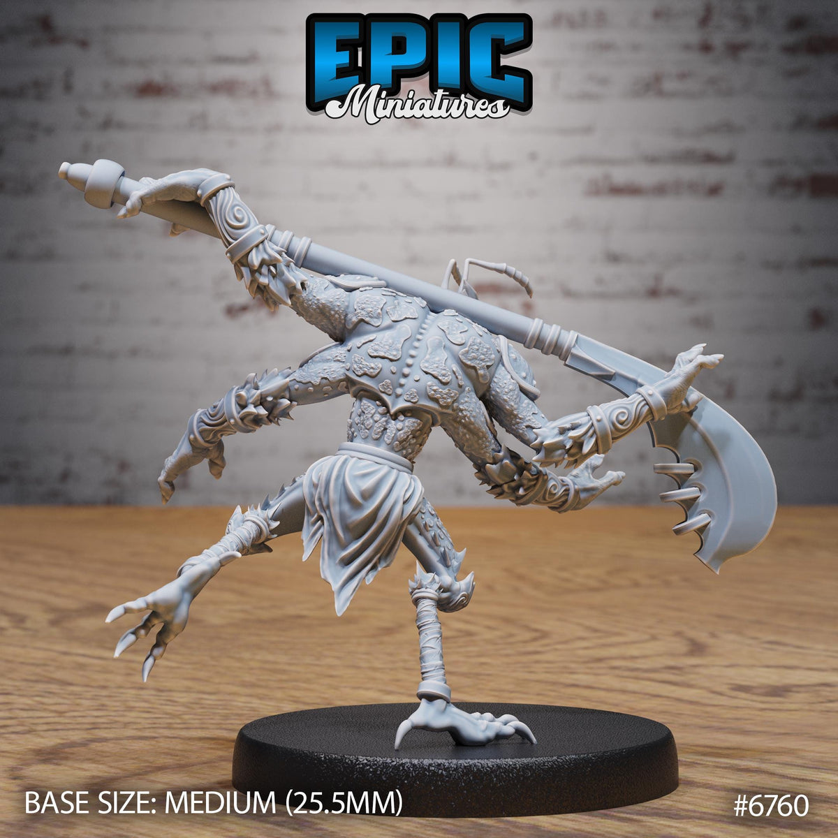 Thri Kreen Insectoid Monk Option #6760 back DND miniature Primal Jungle 16k resin