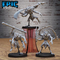 Thri Kreen Insectoid Monk Set of 3 DND miniatures group photo Primal Jungle