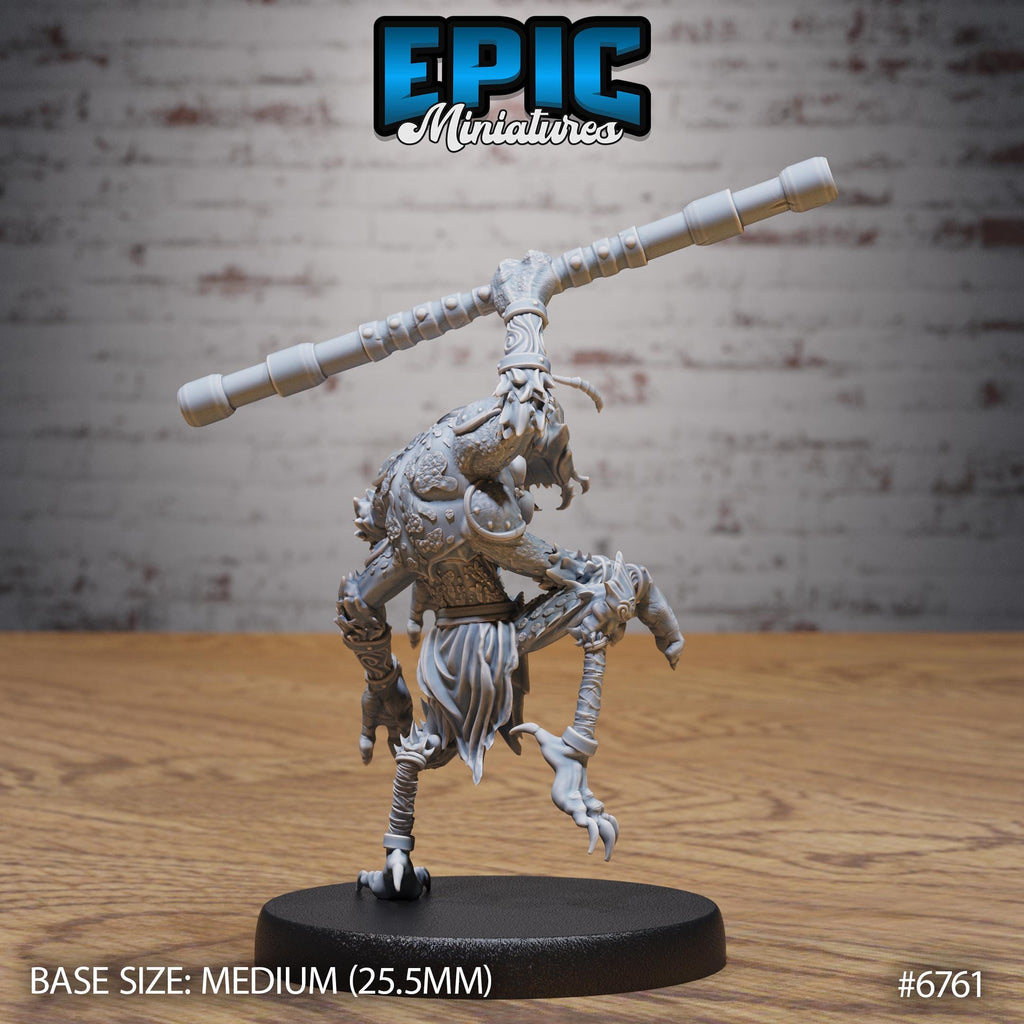 Thri Kreen Insectoid Monk Option #6761 back DND miniature Primal Jungle 16k resin