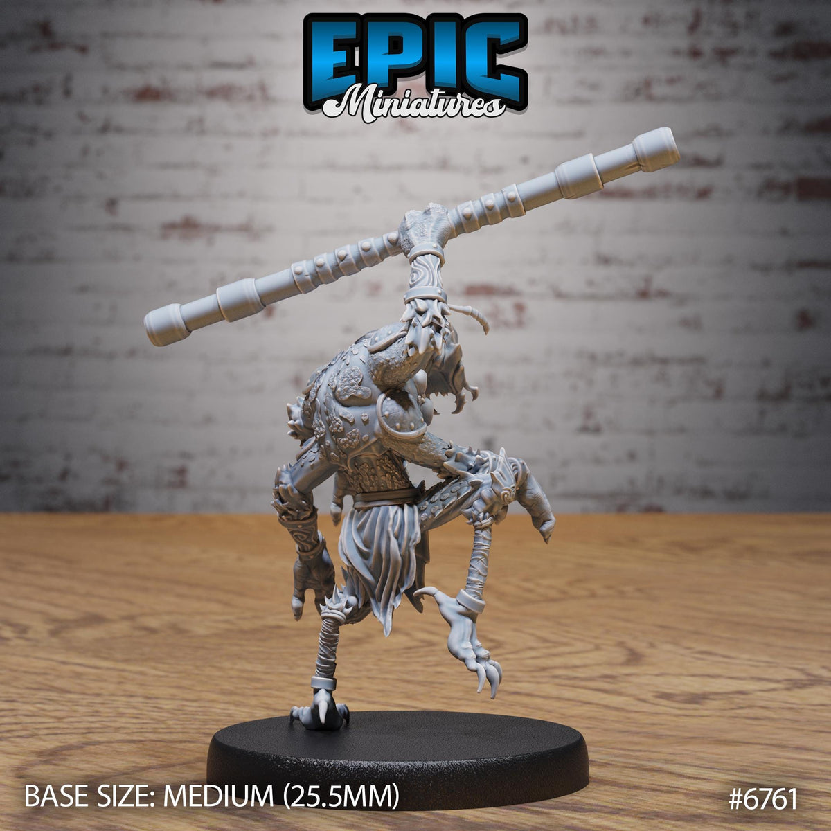 Thri Kreen Insectoid Monk Option #6761 back DND miniature Primal Jungle 16k resin