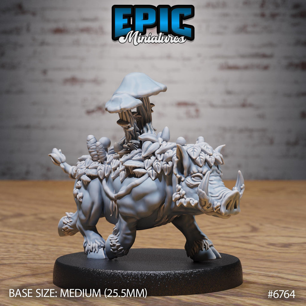 Mushroom Boar Option #6764 front DND miniature Primal Jungle 16k resin
