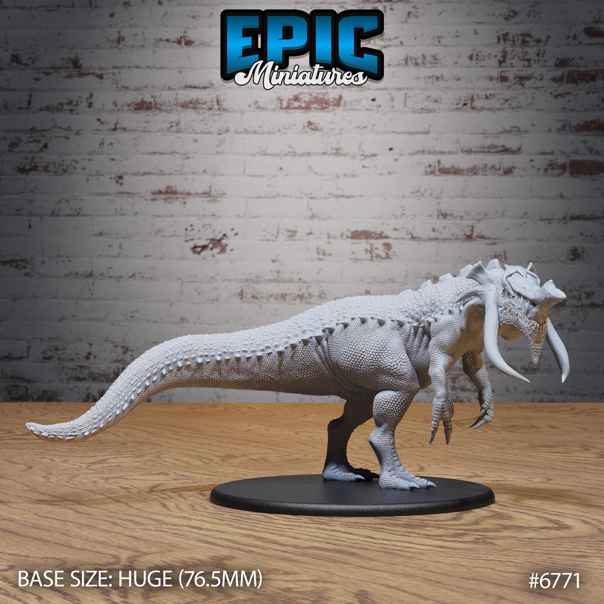 Boneskull Rex Option #6771 front DND miniature Primal Jungle 16k resin