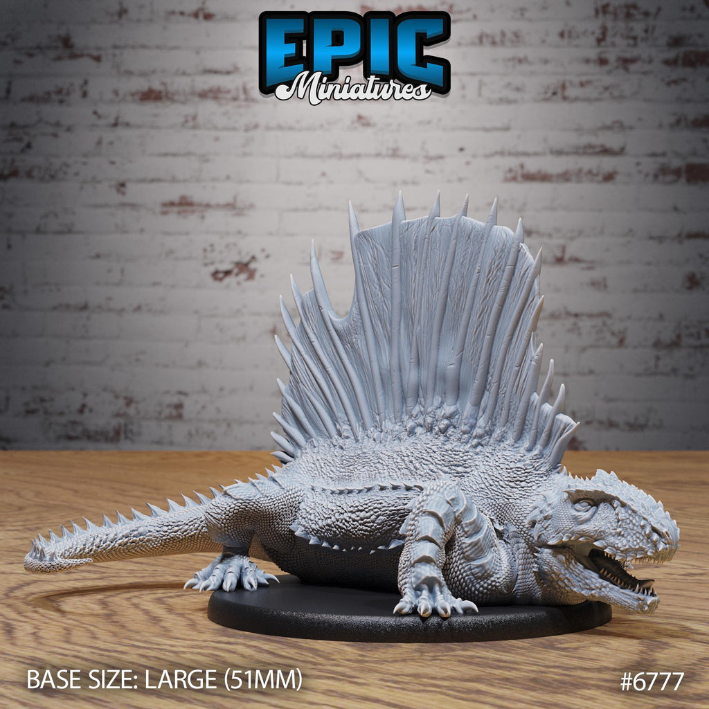 Dimetrodon Option #6777 front DND miniature Primal Jungle 16k resin