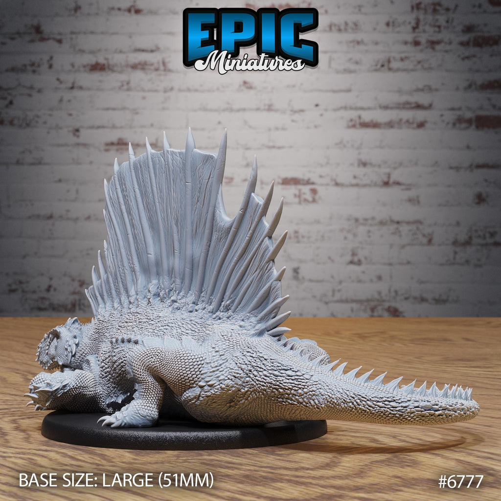 Dimetrodon Option #6777 back DND miniature Primal Jungle 16k resin