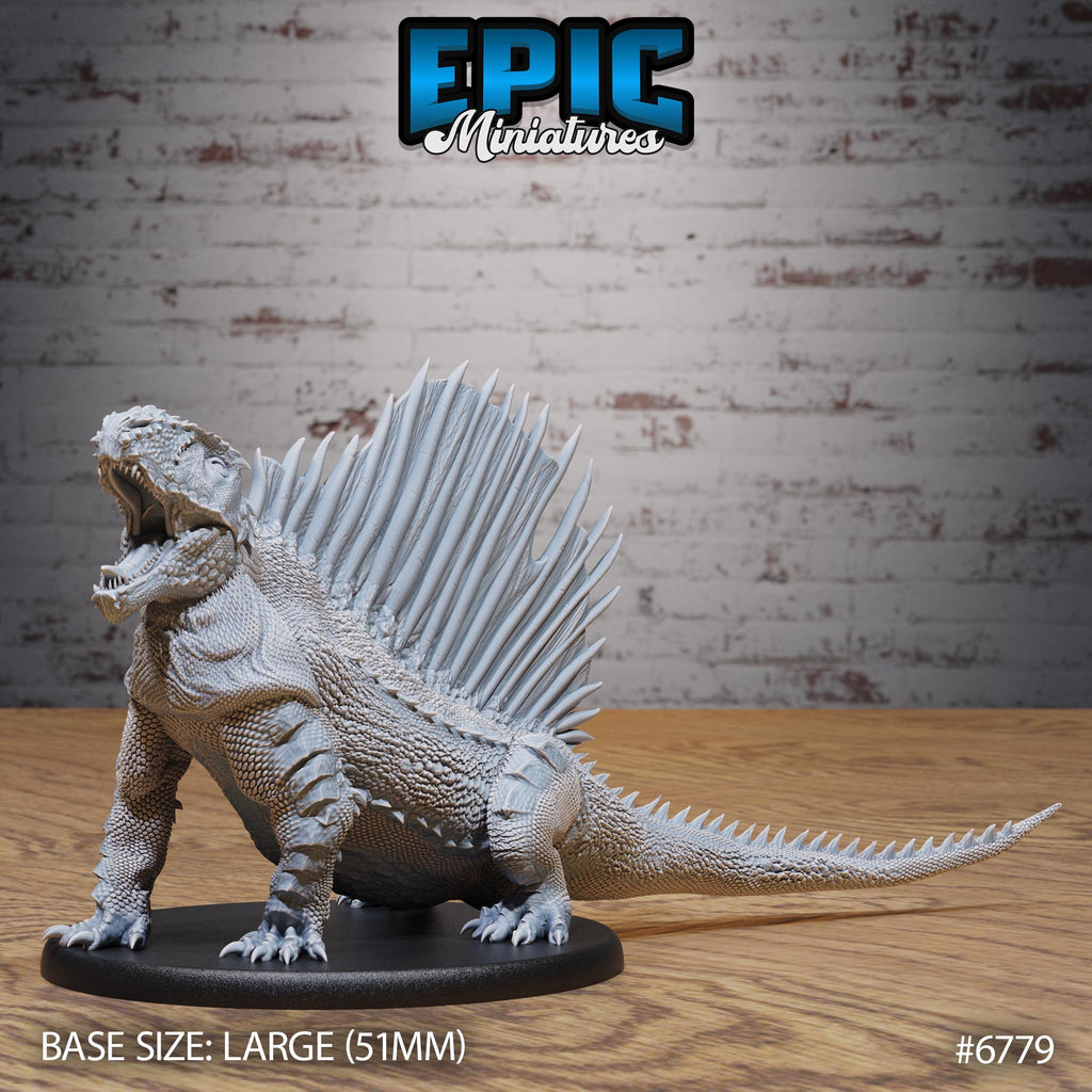 Dimetrodon Option #6779 front DND miniature Primal Jungle 16k resin