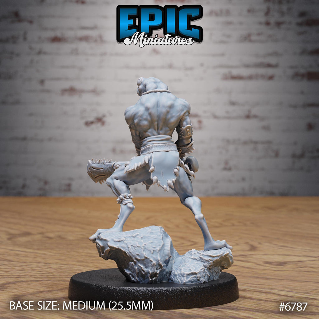 Frog Folk Hunter Set of 3 and 6 Option 3 No Headress front DND miniature Primal Jungle 16k resin