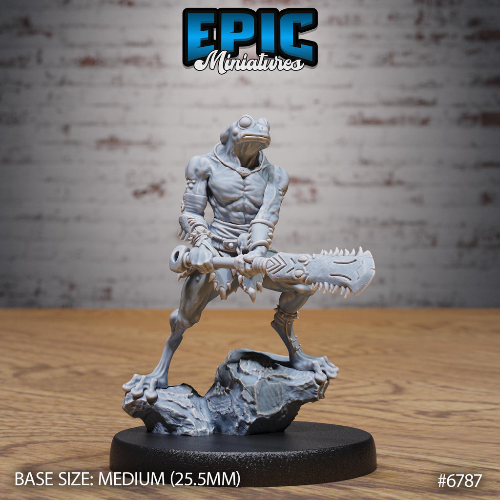 Frog Folk Hunter Set of 3 and 6 Option 3 Headress back DND miniature Primal Jungle 16k resin