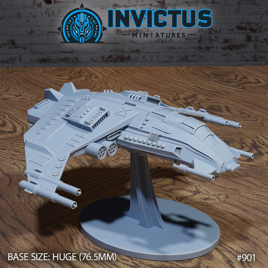 Orbital Fighter Fighter with stand front DND miniature Space Odyssey 16k resin