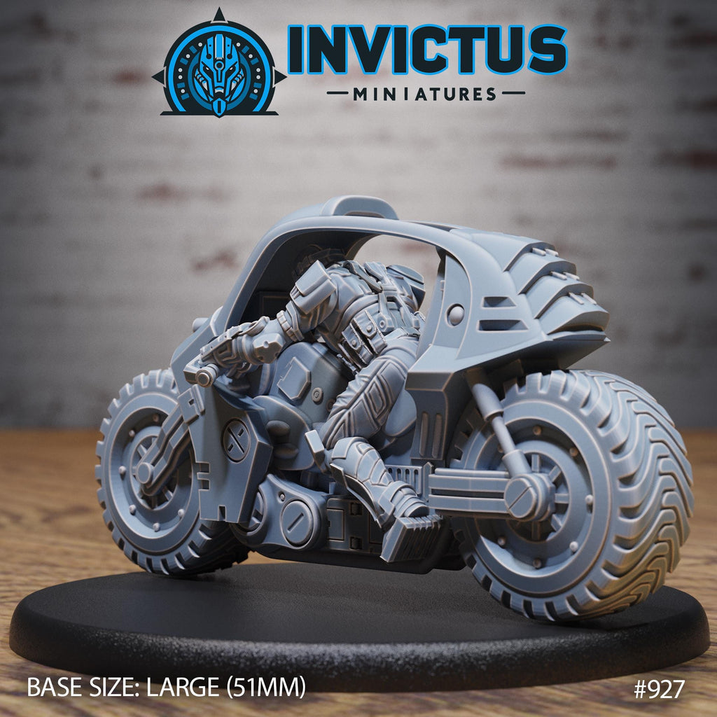 All Terrain Motorcycle Option #927 (2) back DND miniature Crimson Front 16k resin