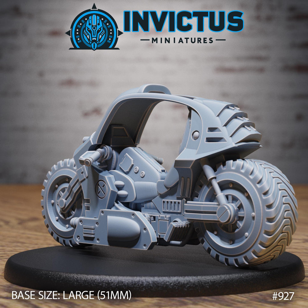 All Terrain Motorcycle Option #927 (3) back DND miniature Crimson Front 16k resin