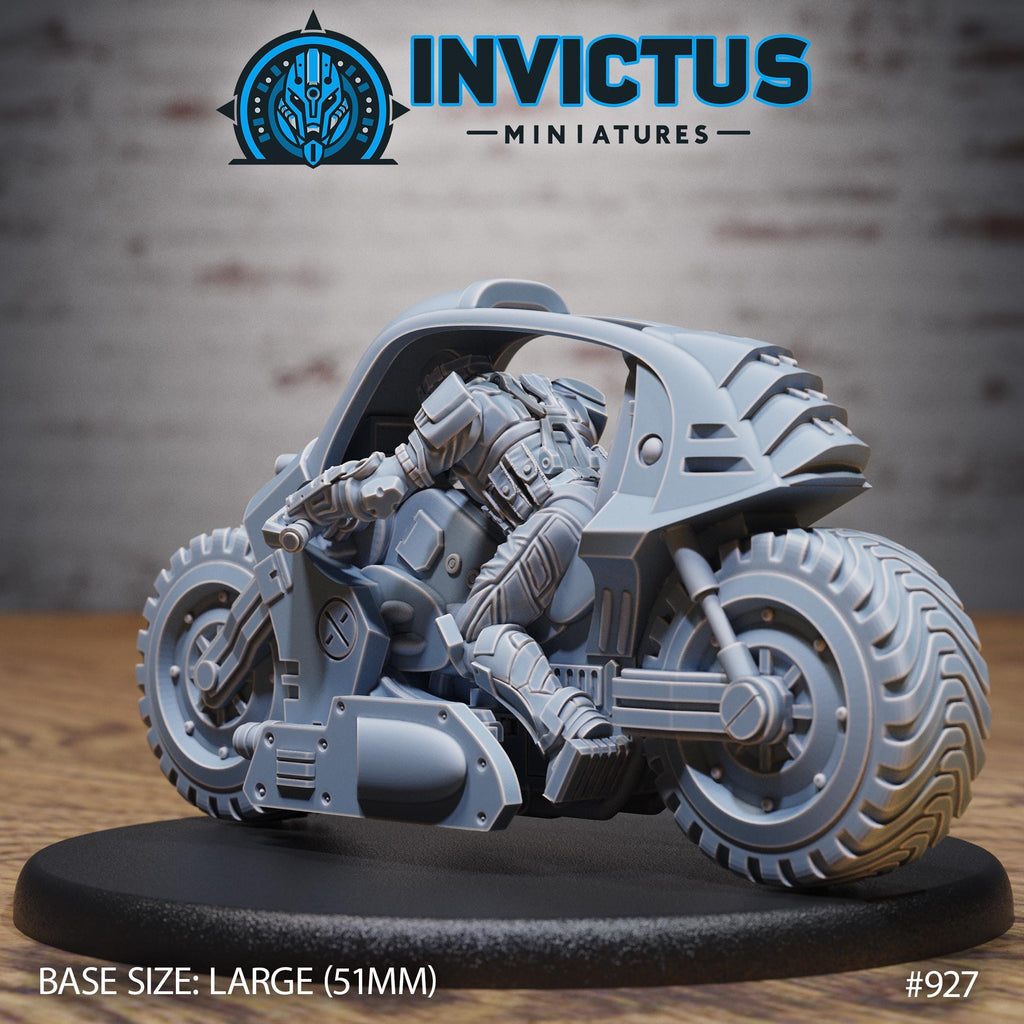 All Terrain Motorcycle Option #927 (4) back DND miniature Crimson Front 16k resin