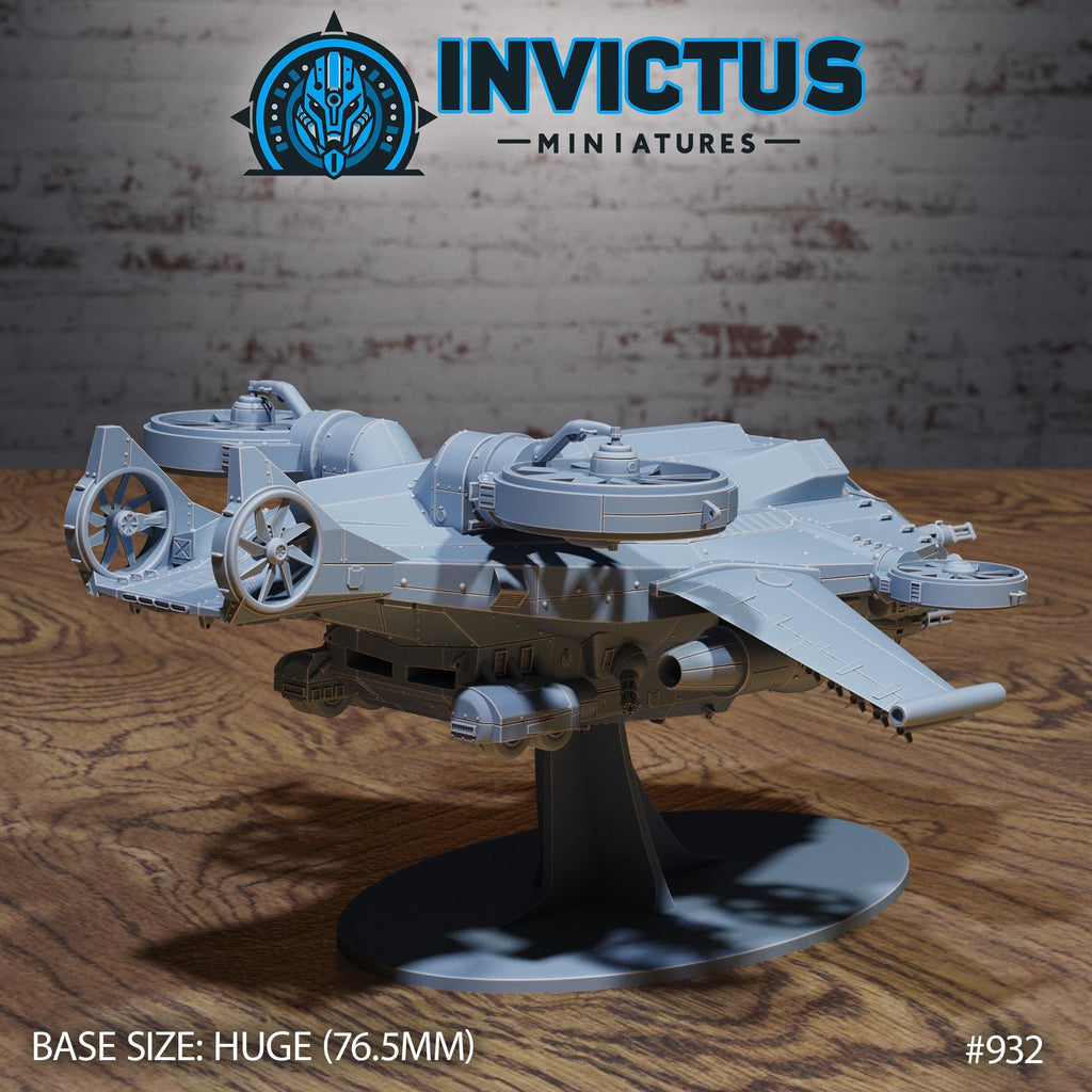 Assault Gunship 2 Gunships w/ stand front DND miniature Crimson Front 16k resin