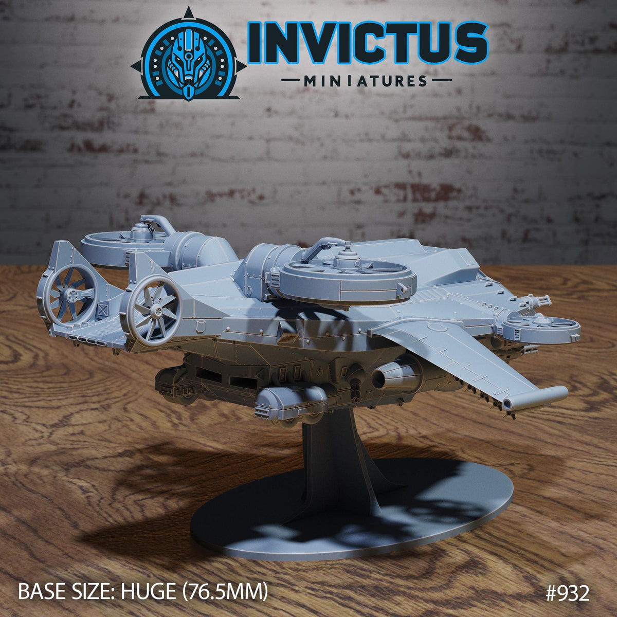 Assault Gunship 2 Gunships w/ stand front DND miniature Crimson Front 16k resin