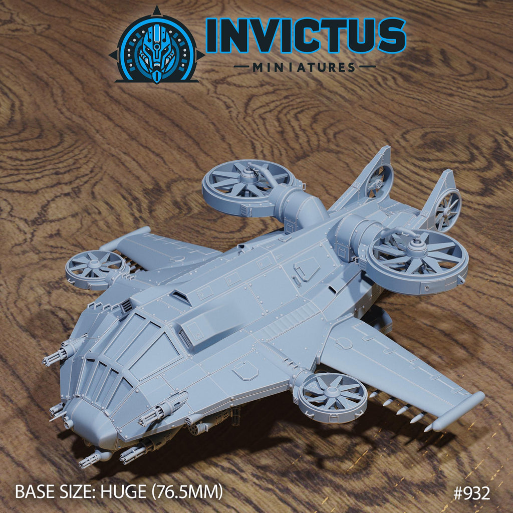 Assault Gunship Gunship w/o stand front DND miniature Crimson Front 16k resin