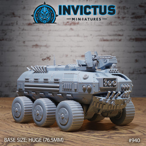 Armored Assault Vehicle DND Miniature Crimson Front Collection Dungeons and Dragons - Space Wars Star Adventure Rover 1 Armor Vehicle front DND miniature  16k resin