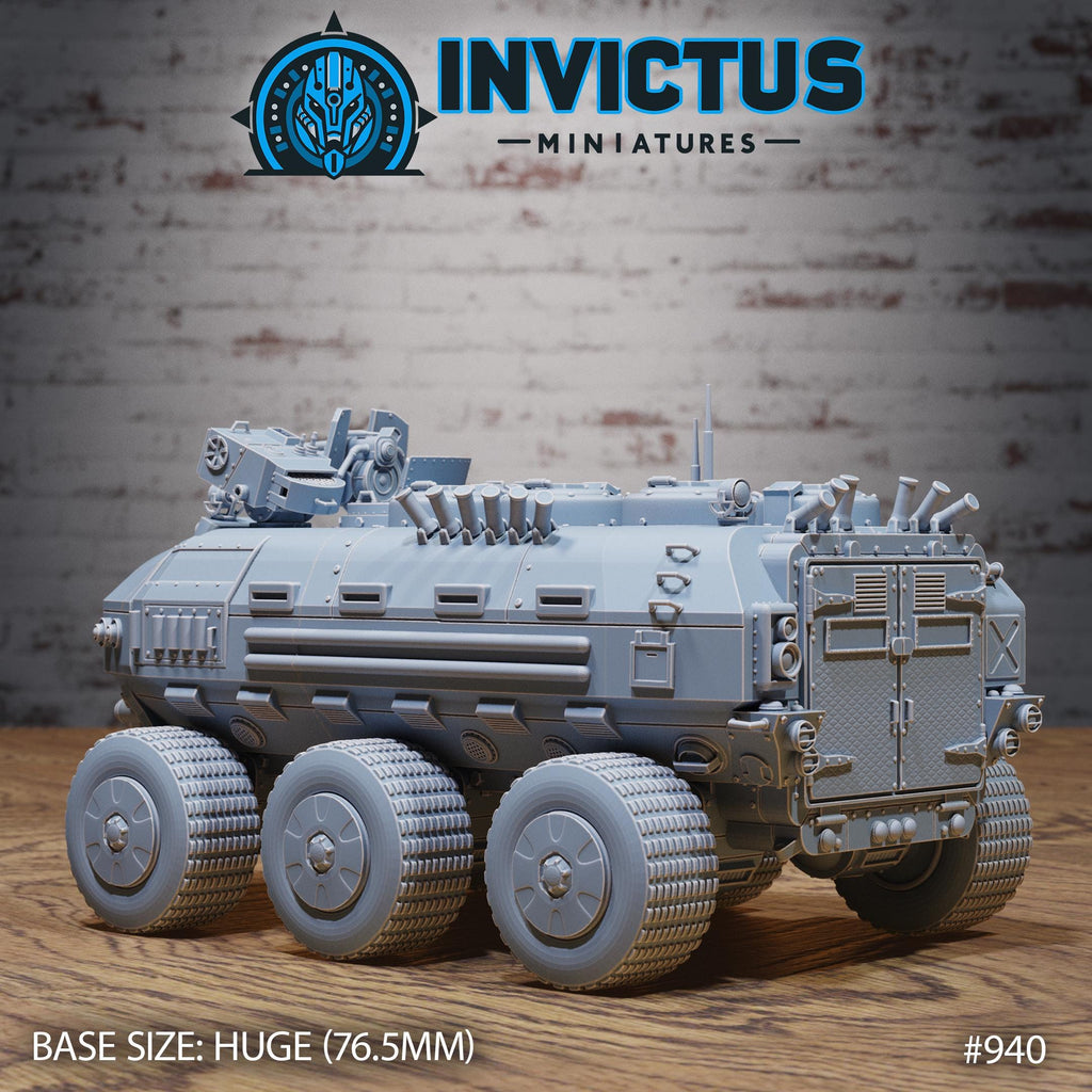 Armored Assault Vehicle DND Miniature Crimson Front Collection Dungeons and Dragons - Space Wars Star Adventure Rover 2 Armor Vehicles front DND miniature  16k resin