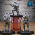 Crimson Squad Traveler Set of 3 DND miniatures group photo Crimson Front