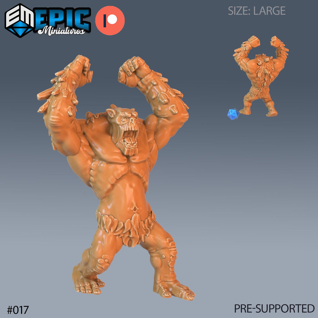 Mountain Troll Option #017 front DND miniature Twin Mountains 16k resin