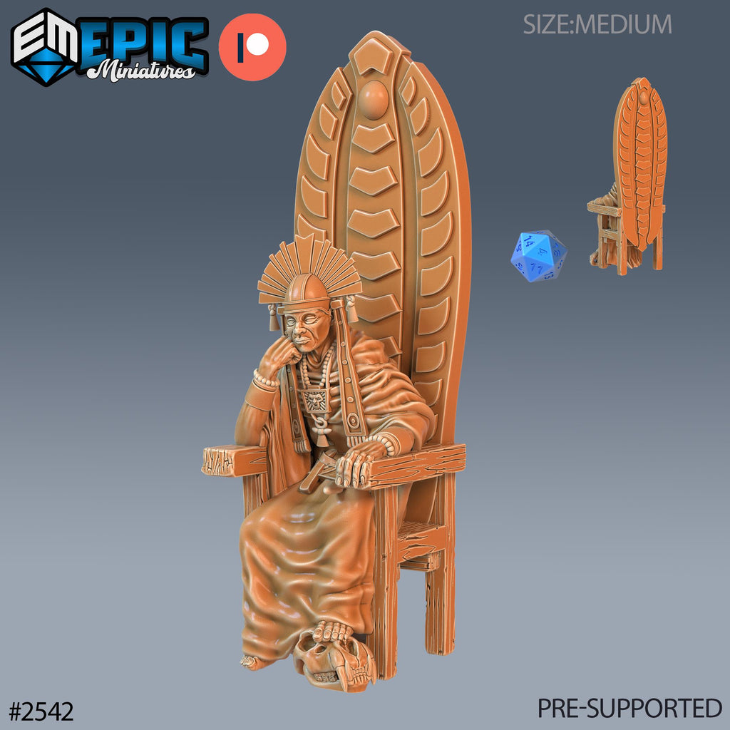 Shaman Chief Option #2542 front DND miniature Forgotten Utopia 16k resin