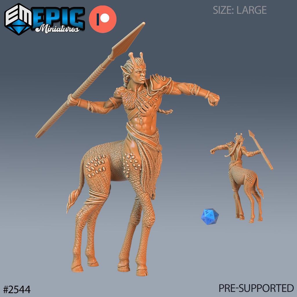 Giraffe Centaur Option #2544 front DND miniature Forgotten Utopia 16k resin