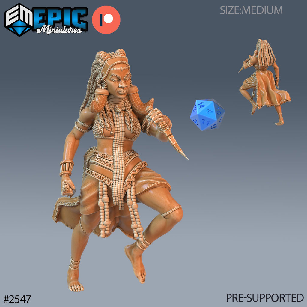 Tribe Princess Option #2547 front DND miniature Forgotten Utopia 16k resin