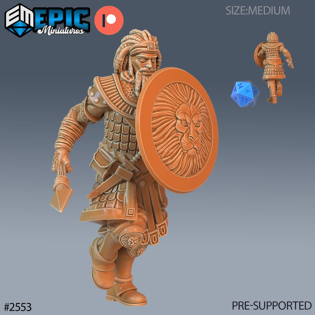 Tribe Guard Option #2553 front DND miniature Forgotten Utopia 16k resin