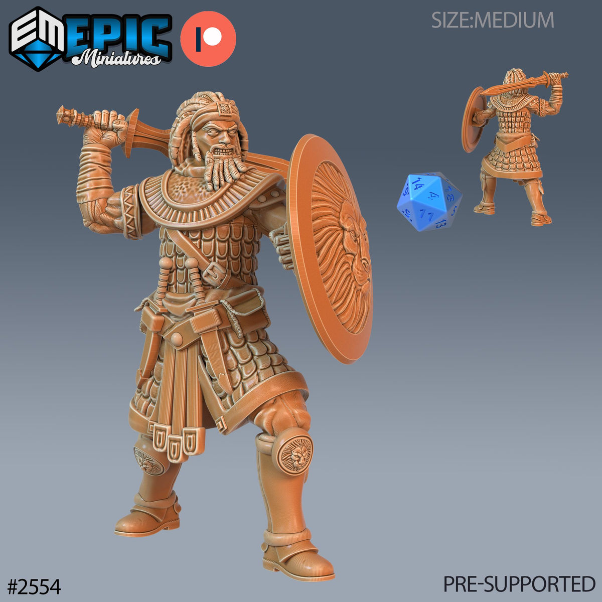 Tribe Guard Option #2554 front DND miniature Forgotten Utopia 16k resin
