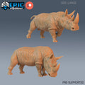 Rhino Set of 2 DND miniatures group photo Forgotten Utopia