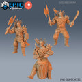 Tribe Champion Set of 3 DND miniatures group photo Forgotten Utopia