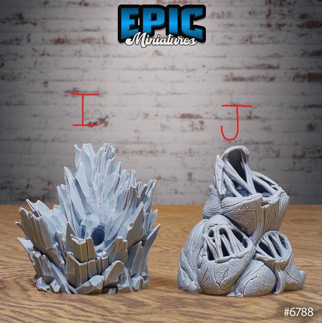Void Scatter Set F front DND miniature Void Incarnate 16k resin