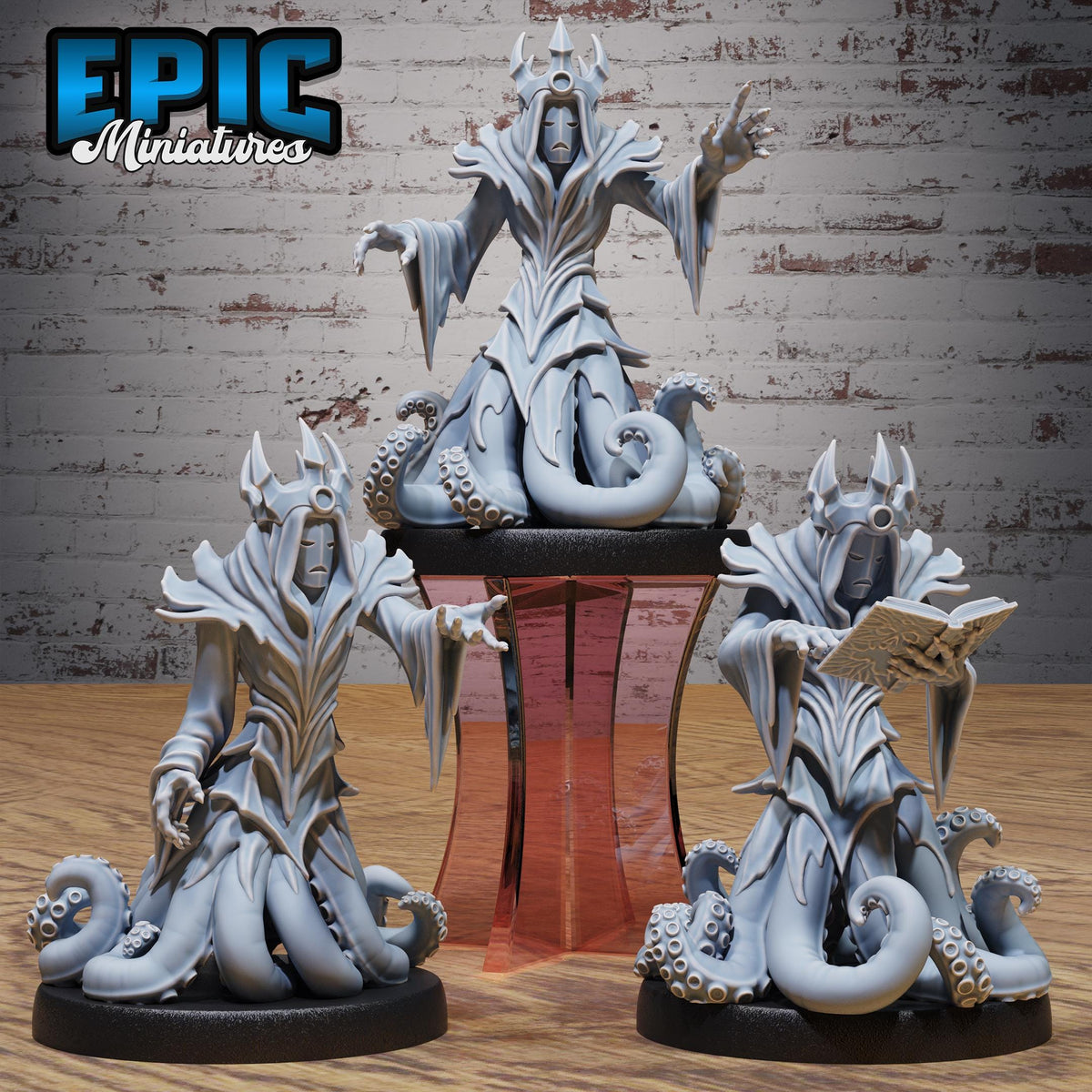 Hastur Yellow King Avatar Set of 3 DND miniatures group photo Void Incarnate